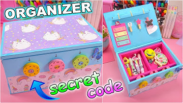 DIY - ORGANIZER Opened with a SECRET CODE and has HIDDEN COMPARTMENT - PENCIL BOX