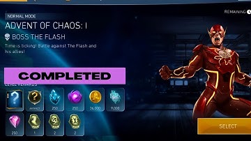 Injustice 2 mobile Solo Raid (Advent Of Chaos-1) Normal Mode Completed (Defeated Boss The Flash)