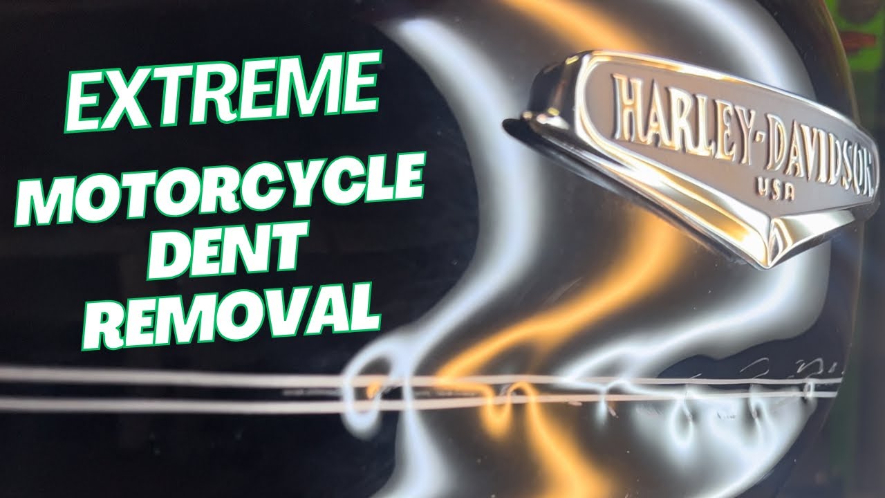 Extreme Motorcycle Dent Removal - Paintless Dent Repair on a Harley