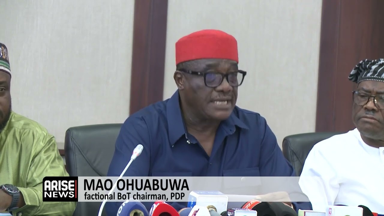 PDP FACTION NAMES MAO OHUABUWA NEW BOT CHAIR