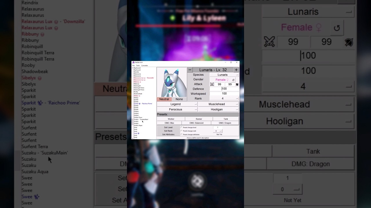 Редактируйте своих Pals в 