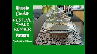 How to Crochet a Classic Festive Table Runner? ~VERY EASY