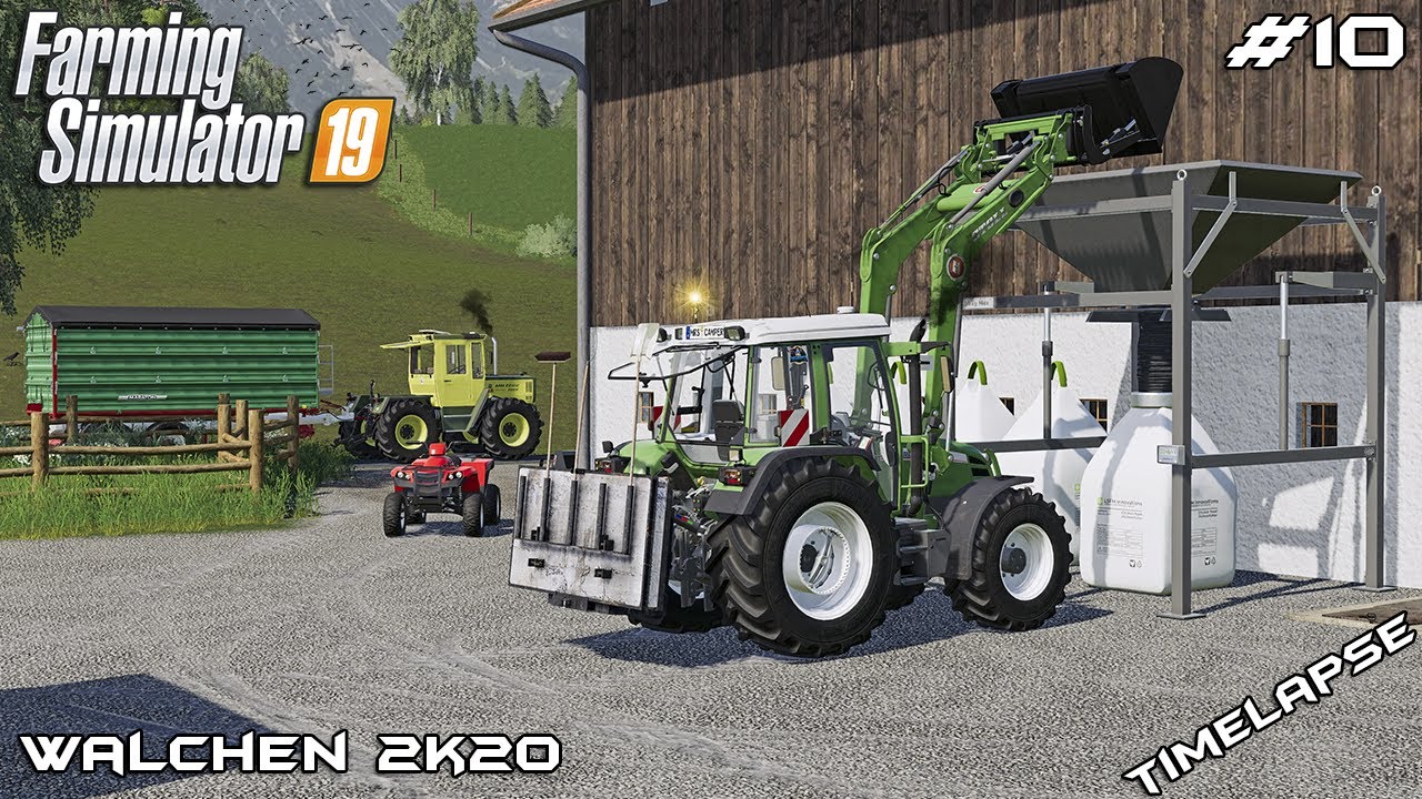 Selling silage w/MB TRAC & making BIG BAGS | Animals on Walchen | Farming Simulator 19 | Episode 10