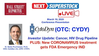 CytoDyn (OTC: CYDY) Coronaovirus Treatment gets FDA EMERGENCY IND + update on HIV & Cancer pipeline