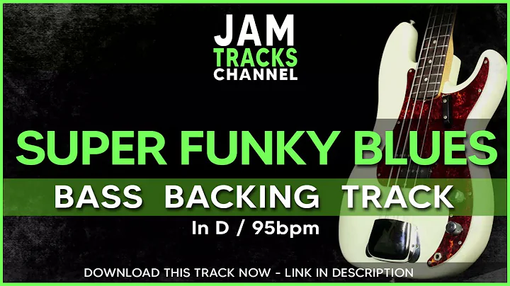 Super Funky Blues Bass Backing Track in D