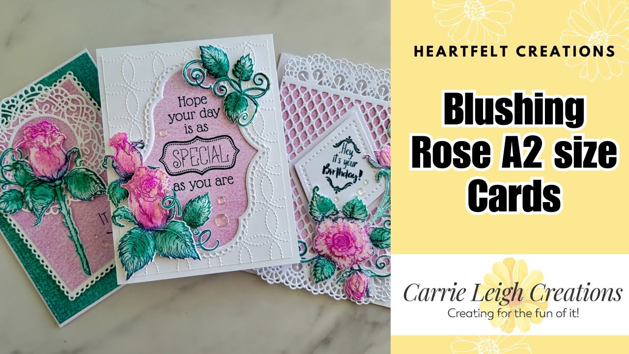 Heartfelt Creations Blushing Rose Cards - YouTube