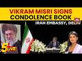 India's Foreign Secretary Vikram Misri Signs Condolence Book For Khamenei At Iran Embassy In Delhi