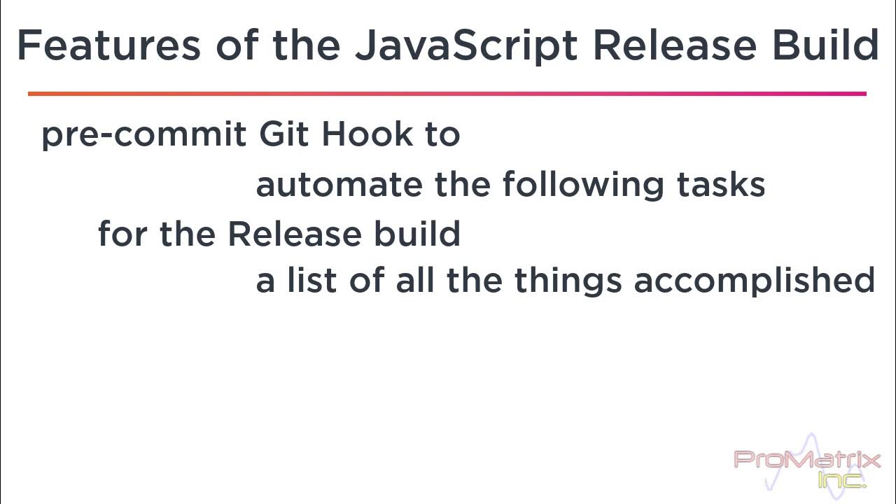 Features of the JavaScript Release Build - YouTube