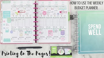 How To Use The WEEKLY BUDGET Planner Pages!🤑 | Printing on the Pages! | At Home With Quita