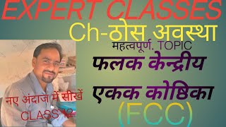 EXPERT CLASSES  फलक केन्द्रीय एकक कोष्ठिका(FCC) ठोस अवस्था CLASS 12th