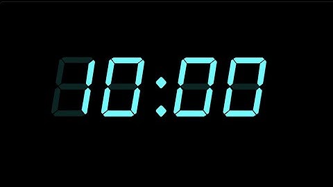 10 Minute Timer, retro cyan lcd alarm clock, with Alarm ⏰