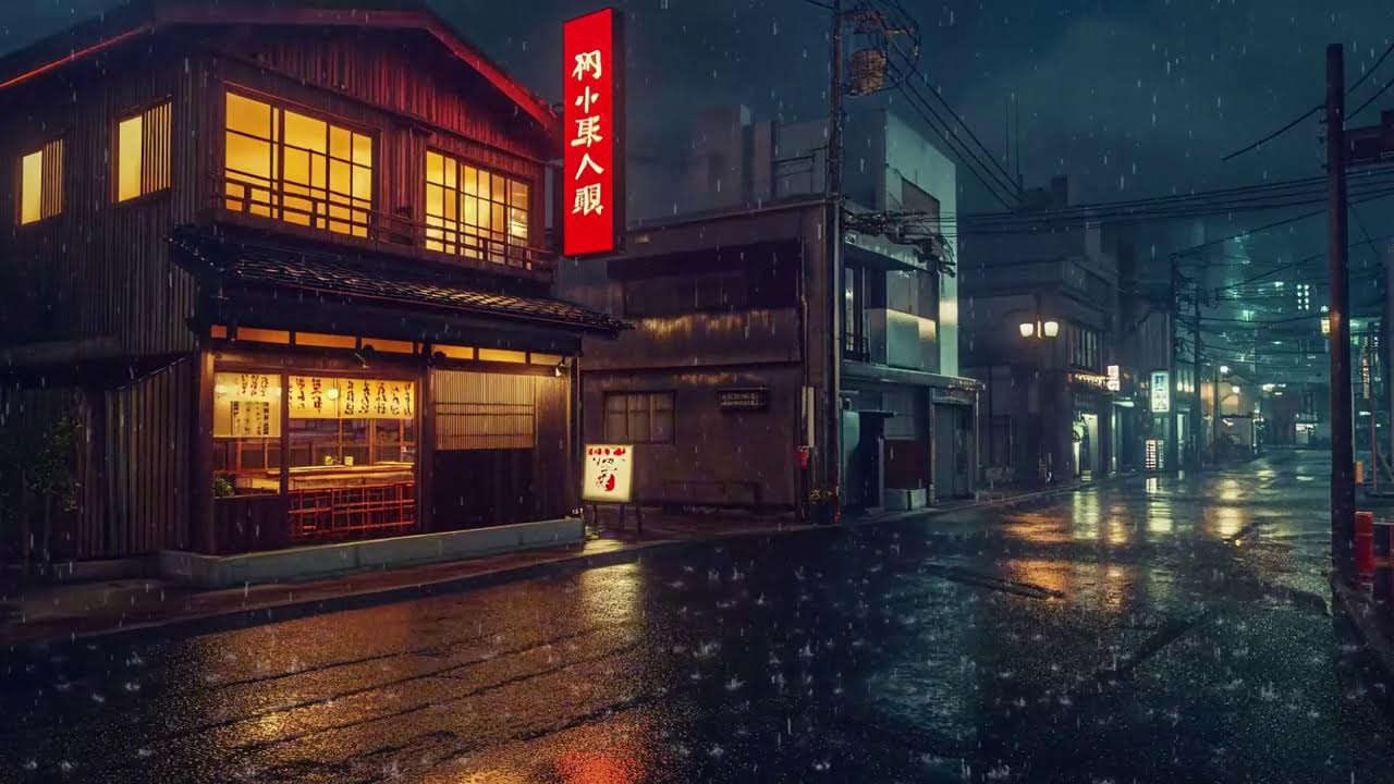 Midnight Rain in Tokyo 🌧️ Soft Lofi Hip Hop for Sleep & Night Relaxation