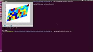 python2, matplotlib, pcolormesh nonrectlinear