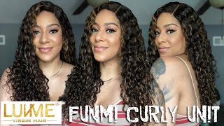 LuvMe Highlighted Funmi Curly Unit | Install And Honest Review | Co-Wash and Curly Hair Routine