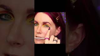 Rainbow Hooded Eyes Tutorial #rainbowmakeup #hoodedeyemakeup #indiemakeup