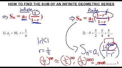 10.4: Find sum of infinite geometric series