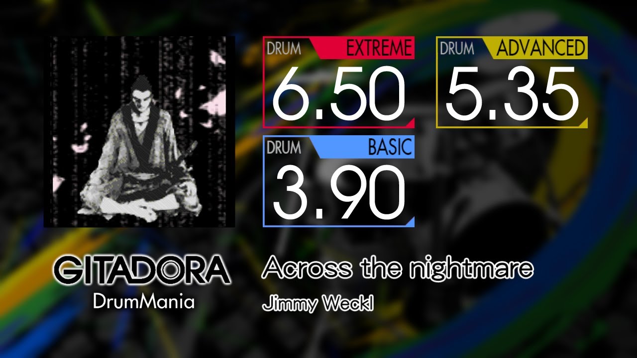 GITADORA】 Across the nightmare (EXTREME ~ BASIC) Drum - YouTube