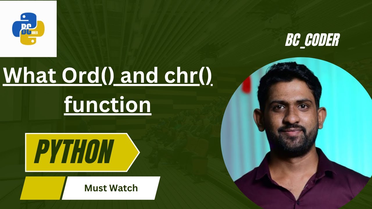 ord() and chr() function in python | Hindi | full explain | 