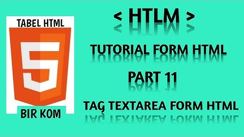 Apa html yang benar untuk membuat area teks?