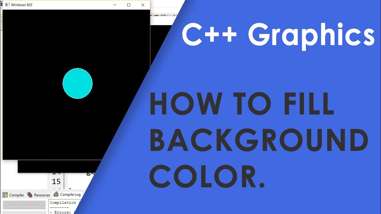 How to Fill Color in Circle in C++ | Graphics in C++ - YouTube