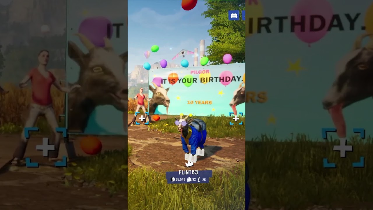 PILGOR GOT BIRTHDAY and getting 10 YEARS OLD | Goat Simulator 3 SHORTS