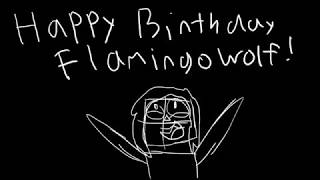 Happy birthday(Meme) Gift to flamingo wolf