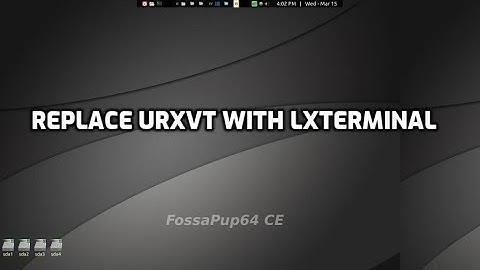 Replace urxvt with lxterminal in Fossapup-puppylinux