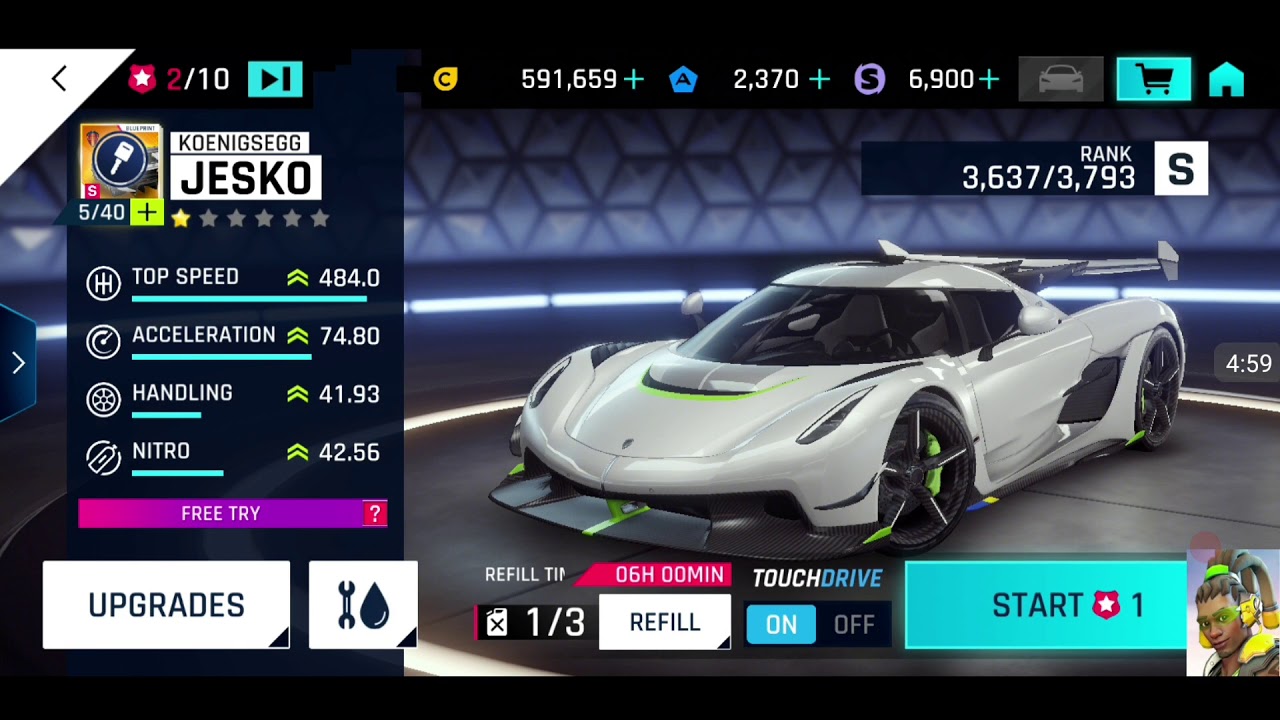 Asphalt 9 Legends Koenigsegg Jesko 2 Stars Unlocked Youtube