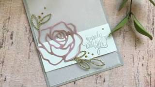 Making patterned paper die cuts using Stampin Up products with Jenny Hall