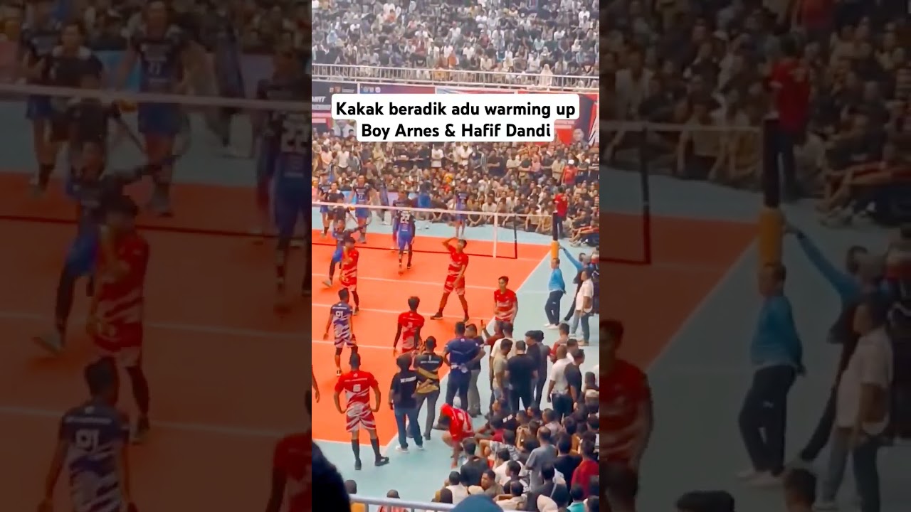 kaka adik adu warming up Boy Arnes & hafif dandi 