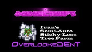 Compact Sticky-Less Tree Farm - Minecraft Xbox 360/PS3 - [Tutorial]