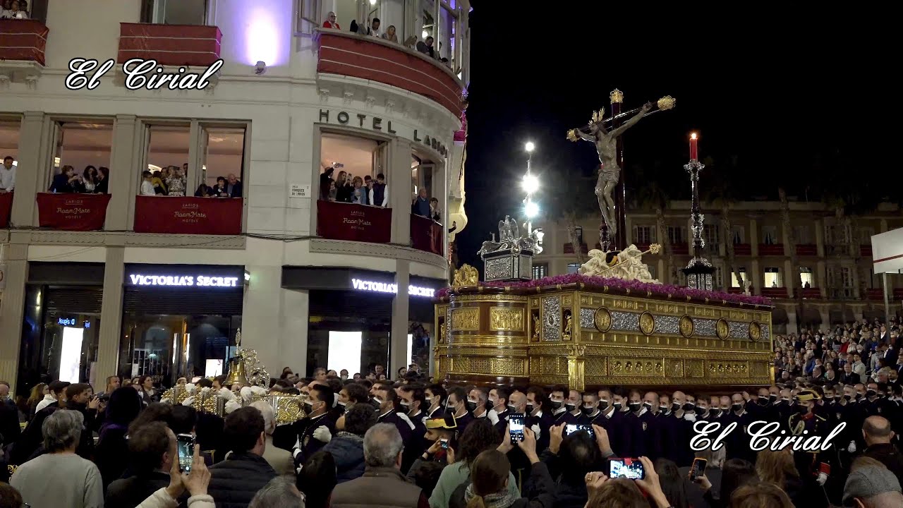 CRISTO DE LA EXPIRACION Y VIRGEN DE LOS DOLORES MALAGA 2022 TRIBUNA OFICIAL 4K