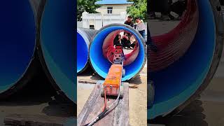 Testing an Automated Pipeline Inspection and Maintenance Robot Inside Large Industrial Water Pipes