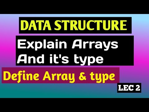 Explain Arrays And it's type | Define Array | Single & Multidimensional ...