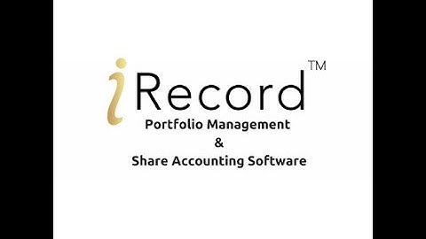Opening Trial Balance- iRecord - Portfolio Management & Share Accounting Software