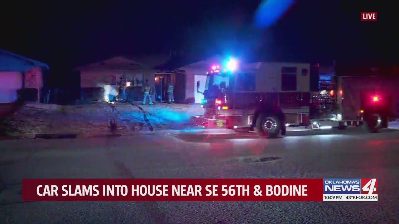 Car crashes into Oklahoma City home - YouTube