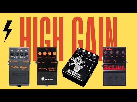 4 High Gain Distortion Pedals (no talking)