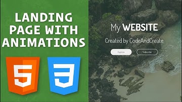 Animated Landing Page with HTML and CSS / CSS Animations / How to use CSS keyframes