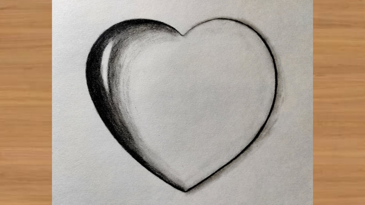 How To Draw 3D Heart Water Drop Illusion nKArtBox YouTube