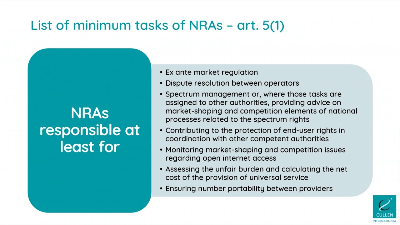 04  The role of national Regulatory Authorities