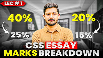 𝗟𝗲𝗰𝘁𝘂𝗿𝗲 𝗡𝗼 𝟭: CSS Essay Marking | CSS Essay Marks Distribution | CSS English Essay Preparation