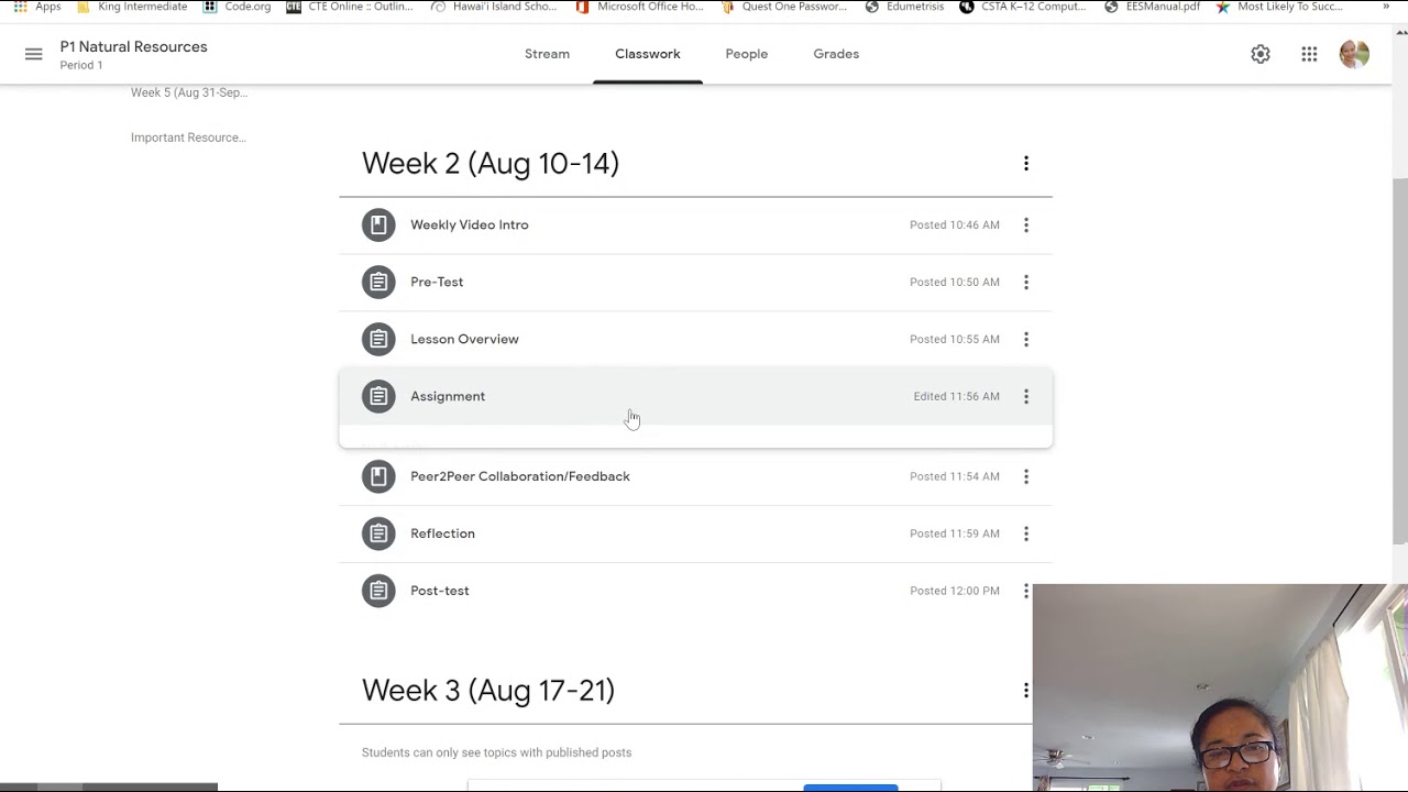 How to Create Structure and Consistent Weekly Assignment - YouTube