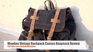 Wowbox Vintage Backpack Canvas Knapsack Review