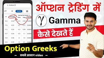 Option Greeks - गामा कैसे देखते हैं? Gamma in option trading full explain hindi - Sunil Sahu