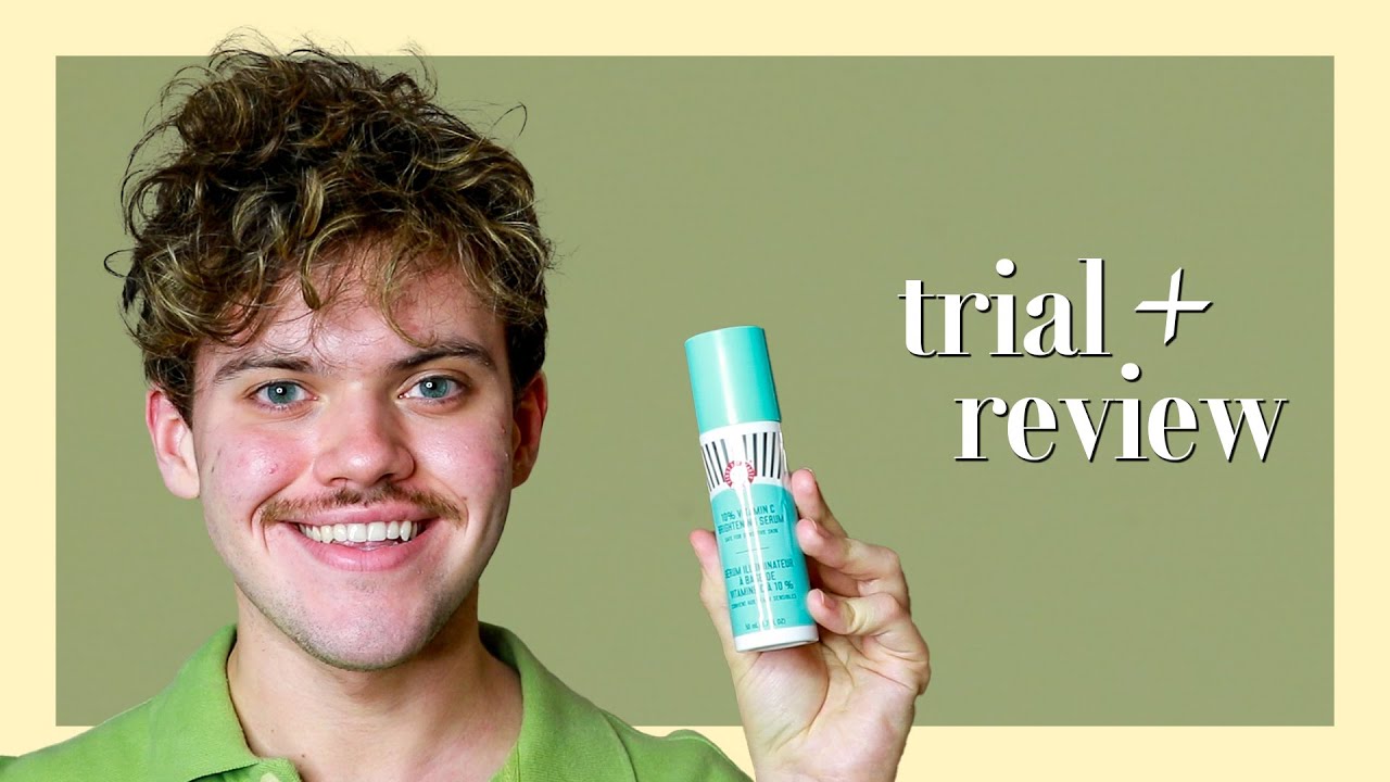 first aid beauty 10 vitamin c brightening serum trial + review YouTube