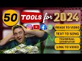 50 tools in 2024  text to hindi song link to  more khatarnaak ai tools  tipswala