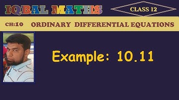 TN 12th Std Maths New Syllabus Example 10.11 Chapter-10 Ordinary Differential Equations