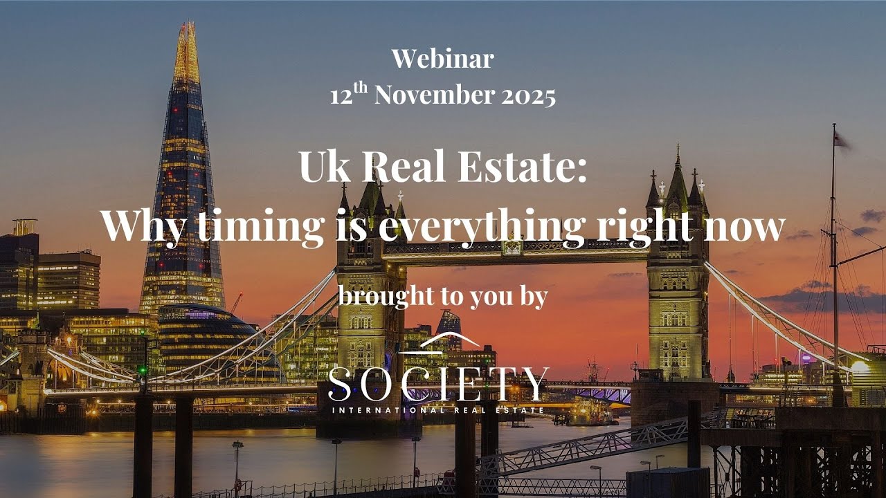 Society Talks "UK Real Estate: Why timing is everything right now"