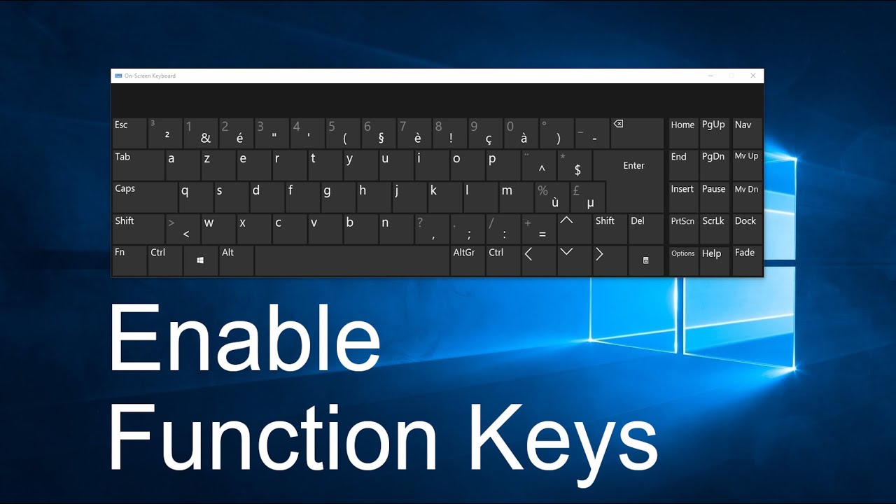 change function keys on windows 10