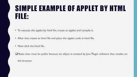 JAVA APPLETS